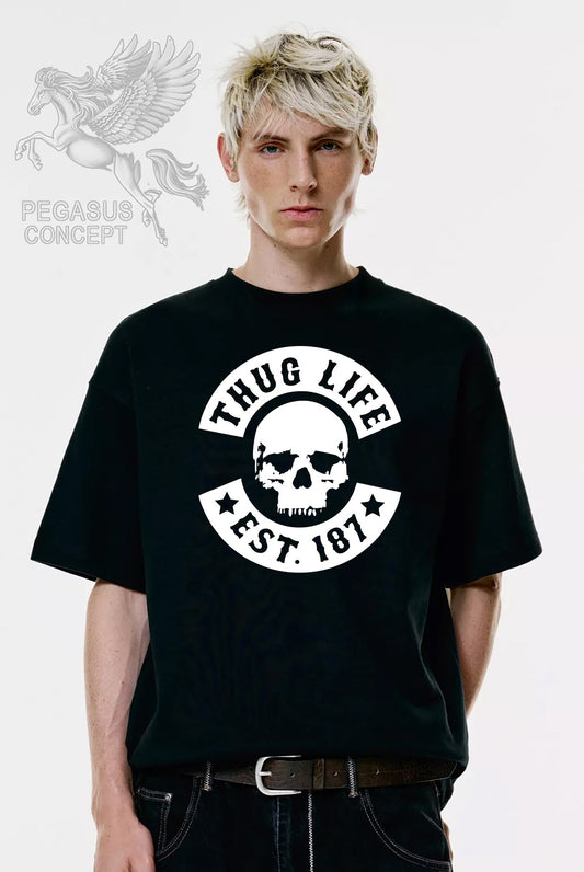 Μπλούζα μακό Premium ποιότητας σε χρώμα μαύρο με τύπωμα True Life