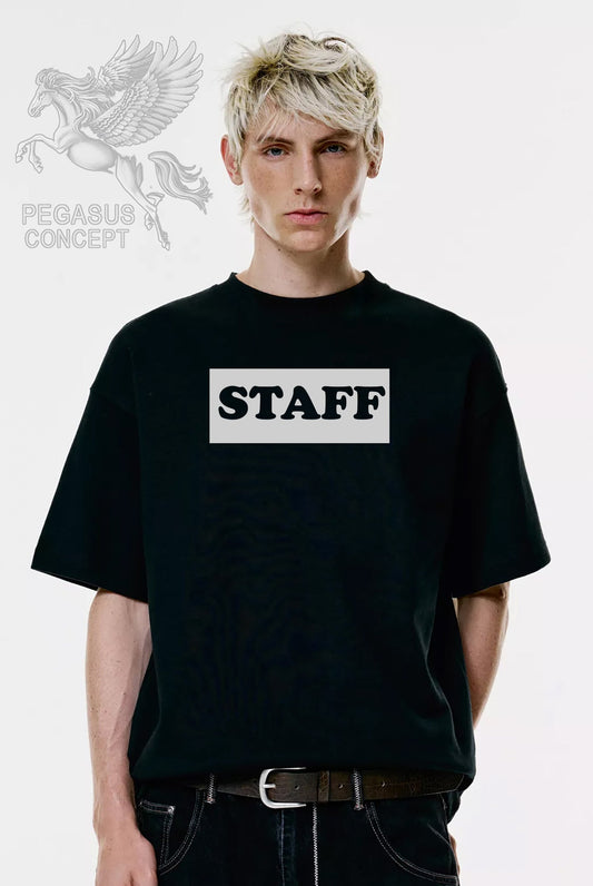 Μπλούζα μακό Premium ποιότητας σε χρώμα μαύρο με τύπωμα Staff
