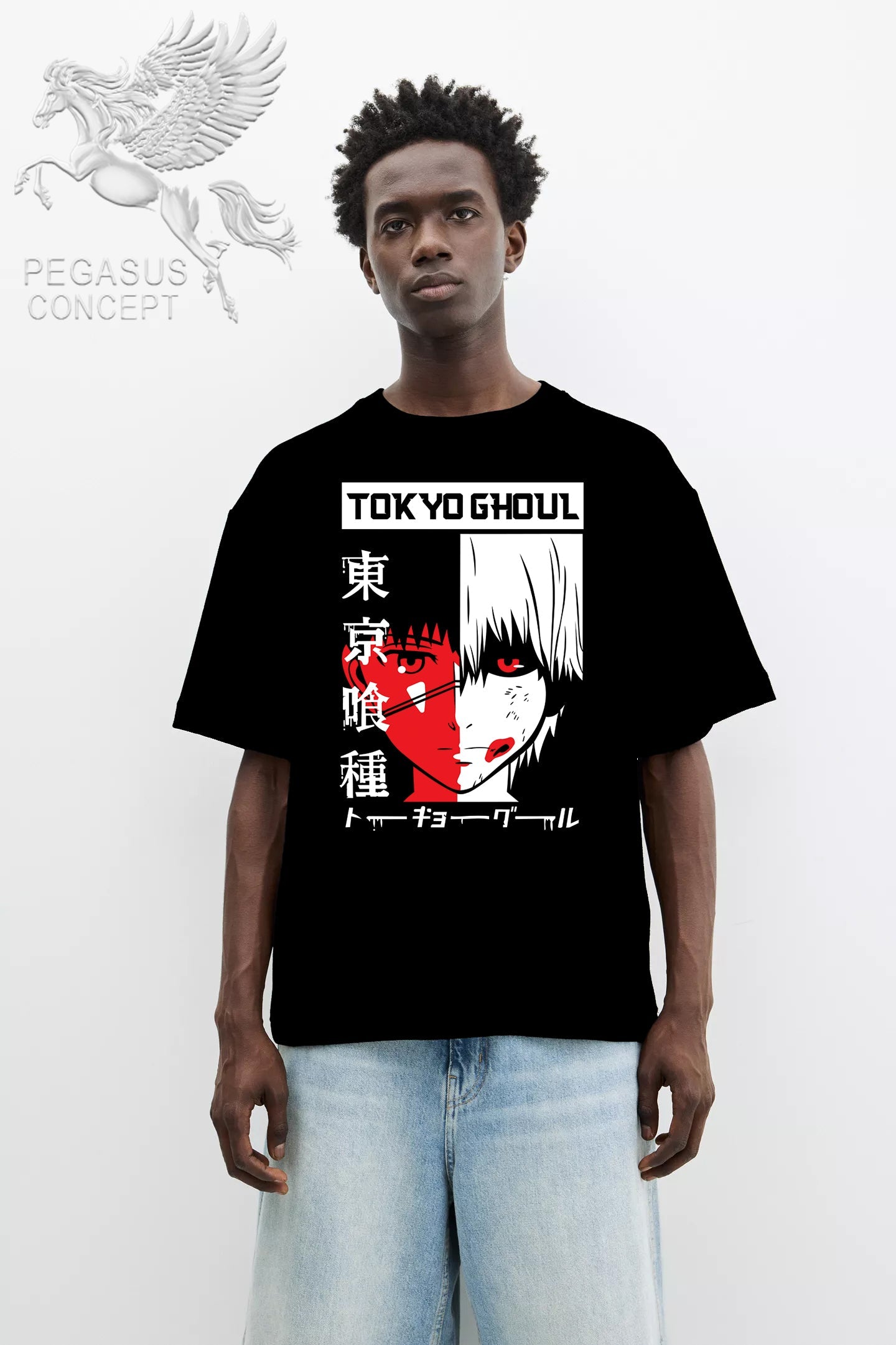 Μπλούζα μακό Premium ποιότητας σε χρώμα μαύρο με τύπωμα Tokyo Gaul