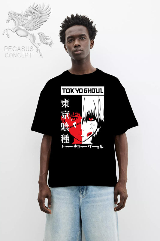 Μπλούζα μακό Premium ποιότητας σε χρώμα μαύρο με τύπωμα Tokyo Gaul