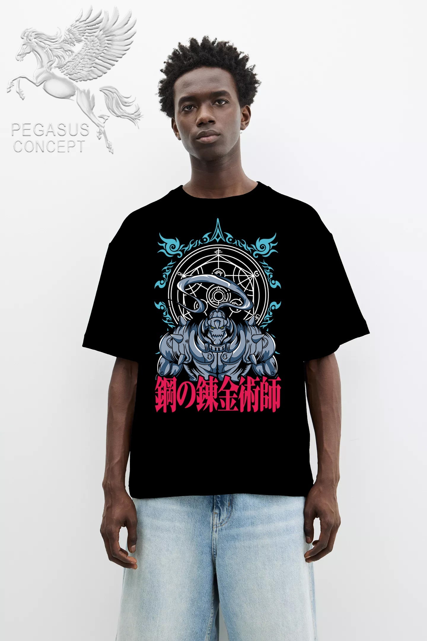 Μπλούζα μακό Premium ποιότητας σε χρώμα μαύρο με τύπωμα Anime