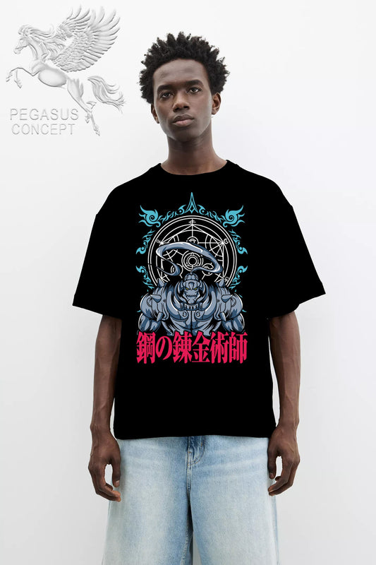 Μπλούζα μακό Premium ποιότητας σε χρώμα μαύρο με τύπωμα Anime