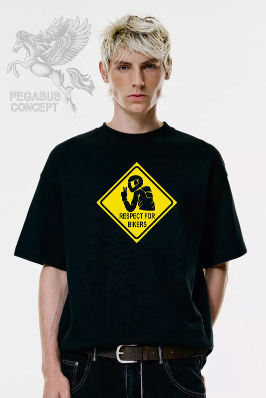 Μπλούζα μακό Premium ποιότητας σε χρώμα μαύρο με τύπωμα Motorcycle sign