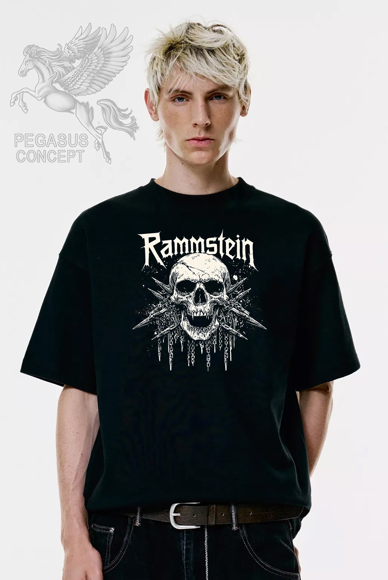 Μπλούζα μακό Premium ποιότητας σε χρώμα μαύρο με τύπωμα Rammstein