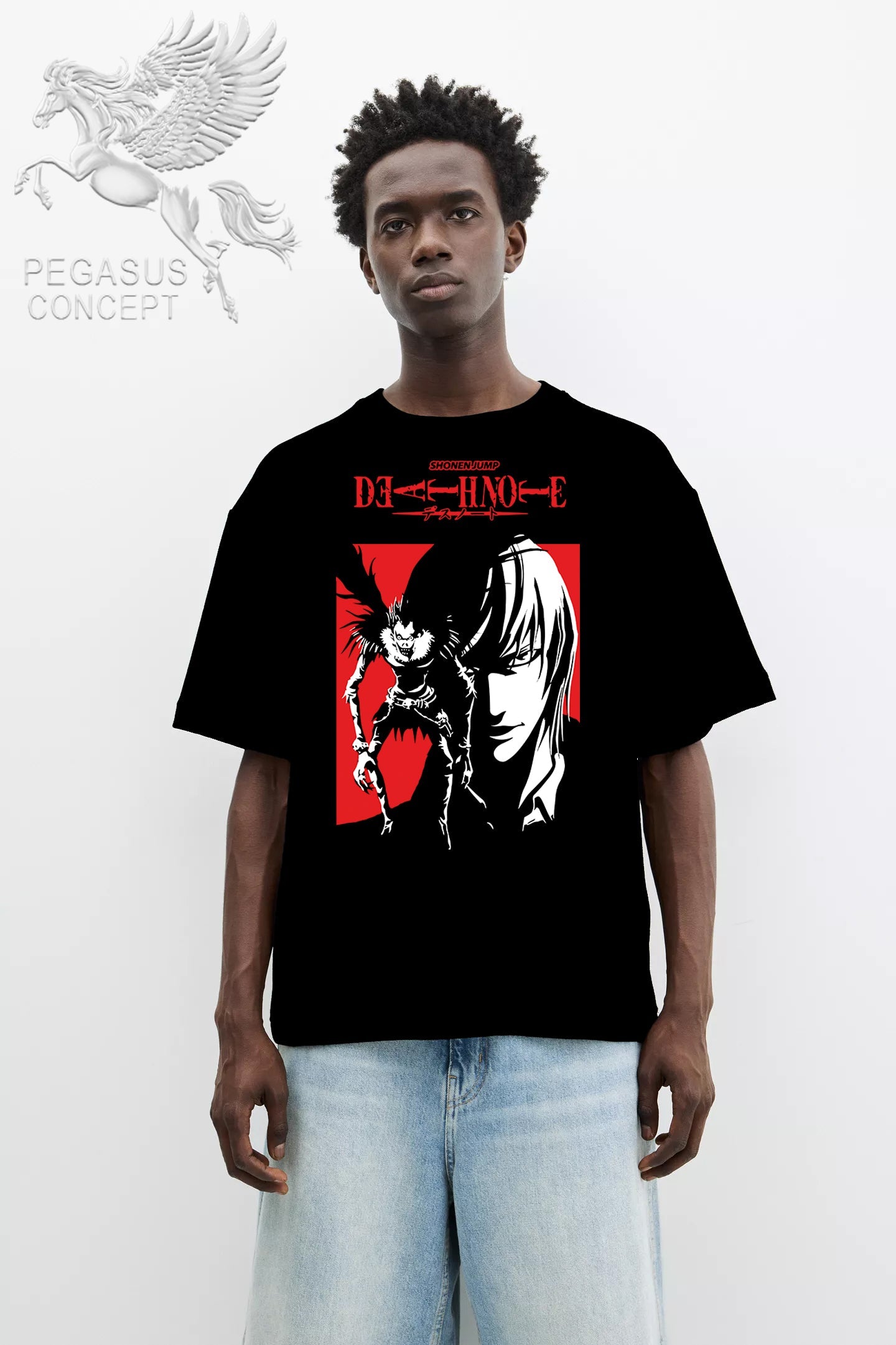 Μπλούζα μακό Premium ποιότητας σε χρώμα μαύρο με τύπωμα Death Note