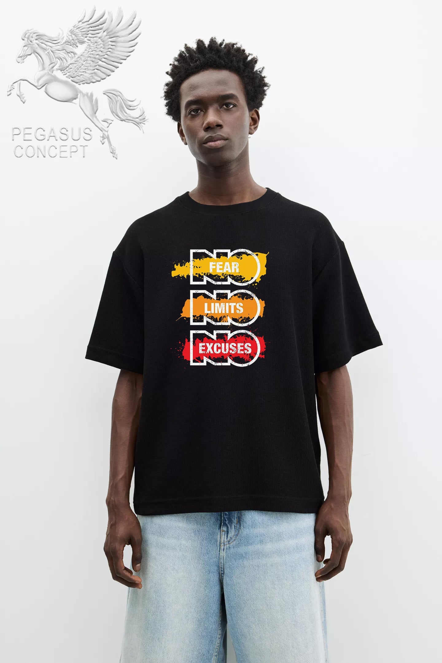 Μπλούζα μακό Premium ποιότητας σε χρώμα μαύρο με τύπωμα No Fear