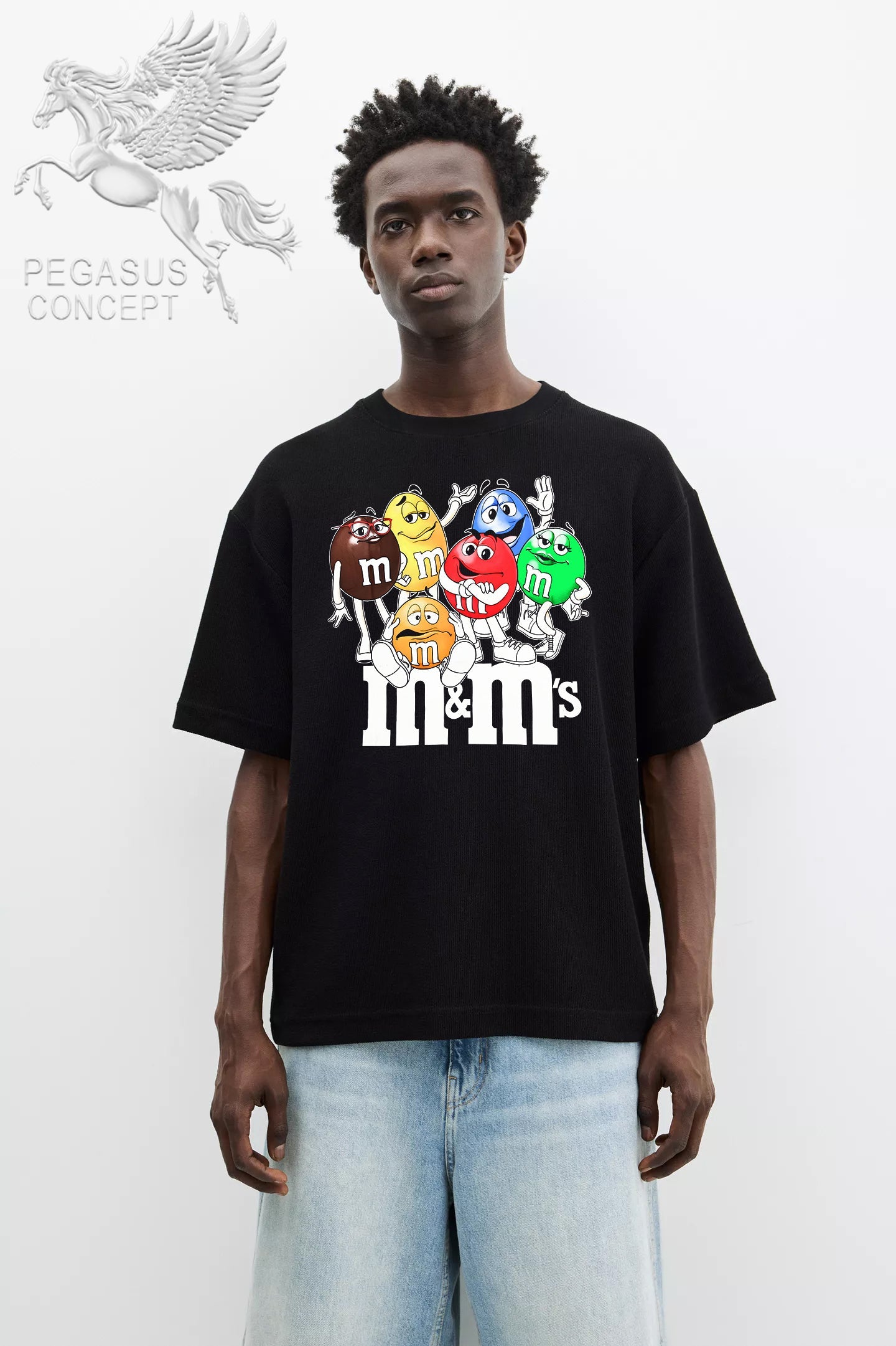 Μπλούζα μακό Premium ποιότητας σε χρώμα μαύρο με τύπωμα M & M's