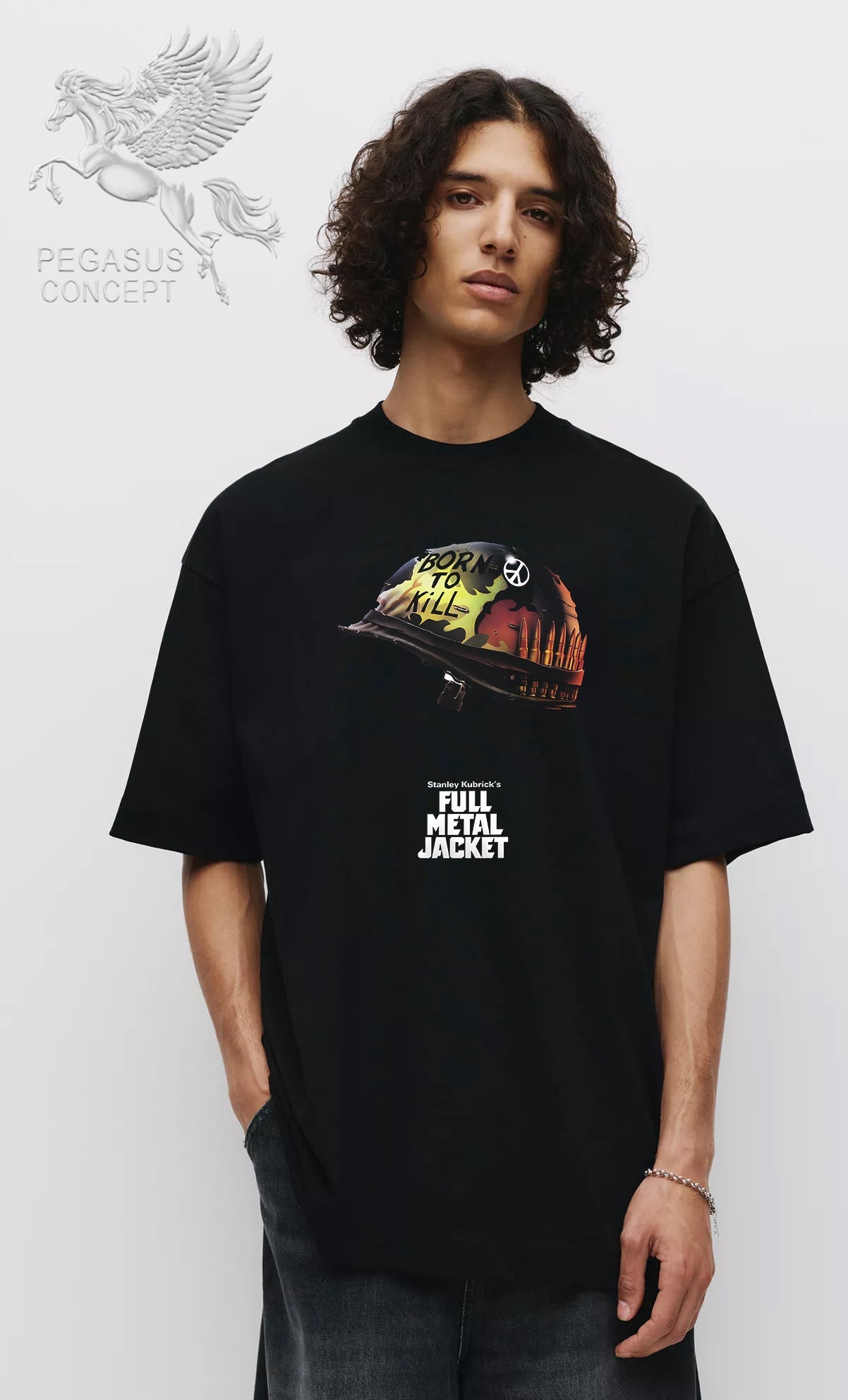 Μπλούζα μακό Premium ποιότητας σε χρώμα μαύρο με τύπωμα Full Metal Jacket