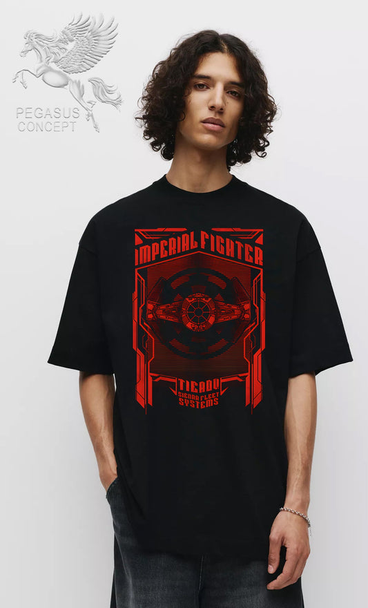Μπλούζα μακό Premium ποιότητας σε χρώμα μαύρο με τύπωμα Star Wars Empire Fighter