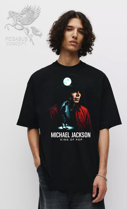 Μπλούζα μακό Premium ποιότητας σε χρώμα μαύρο με τύπωμα Michael Jackson