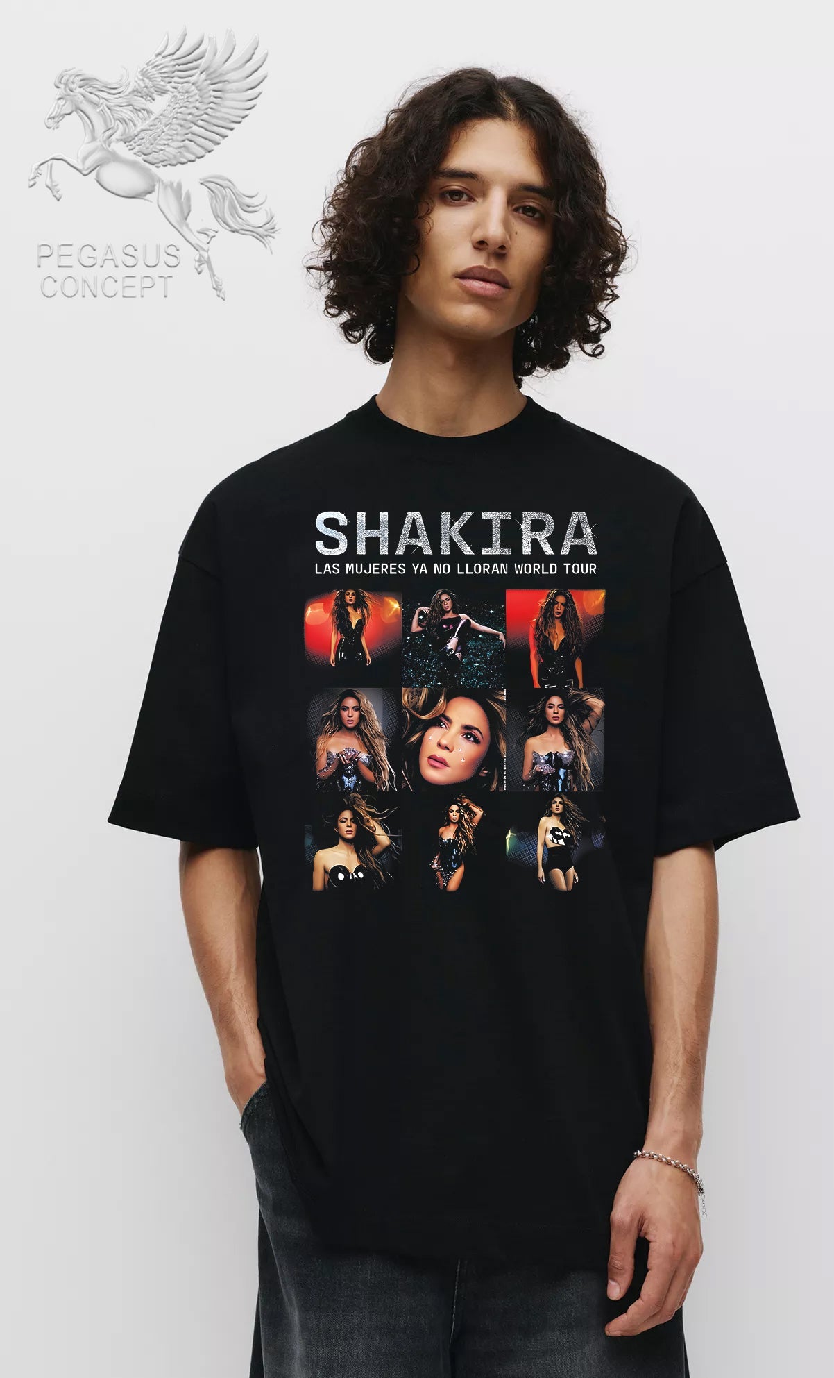 Μπλούζα μακό Premium ποιότητας σε χρώμα μαύρο με τύπωμα Shakira