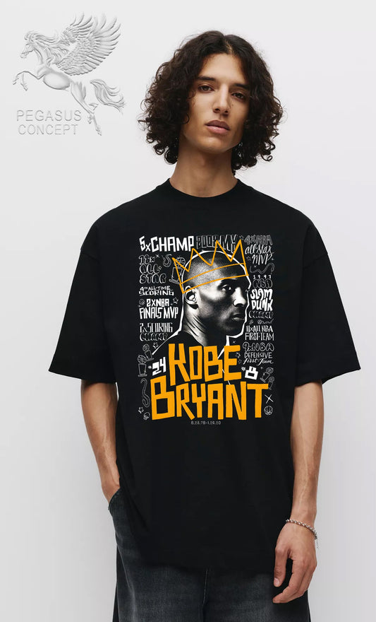 Μπλούζα μακό Premium ποιότητας σε χρώμα μαύρο με τύπωμα Kobe Bryant