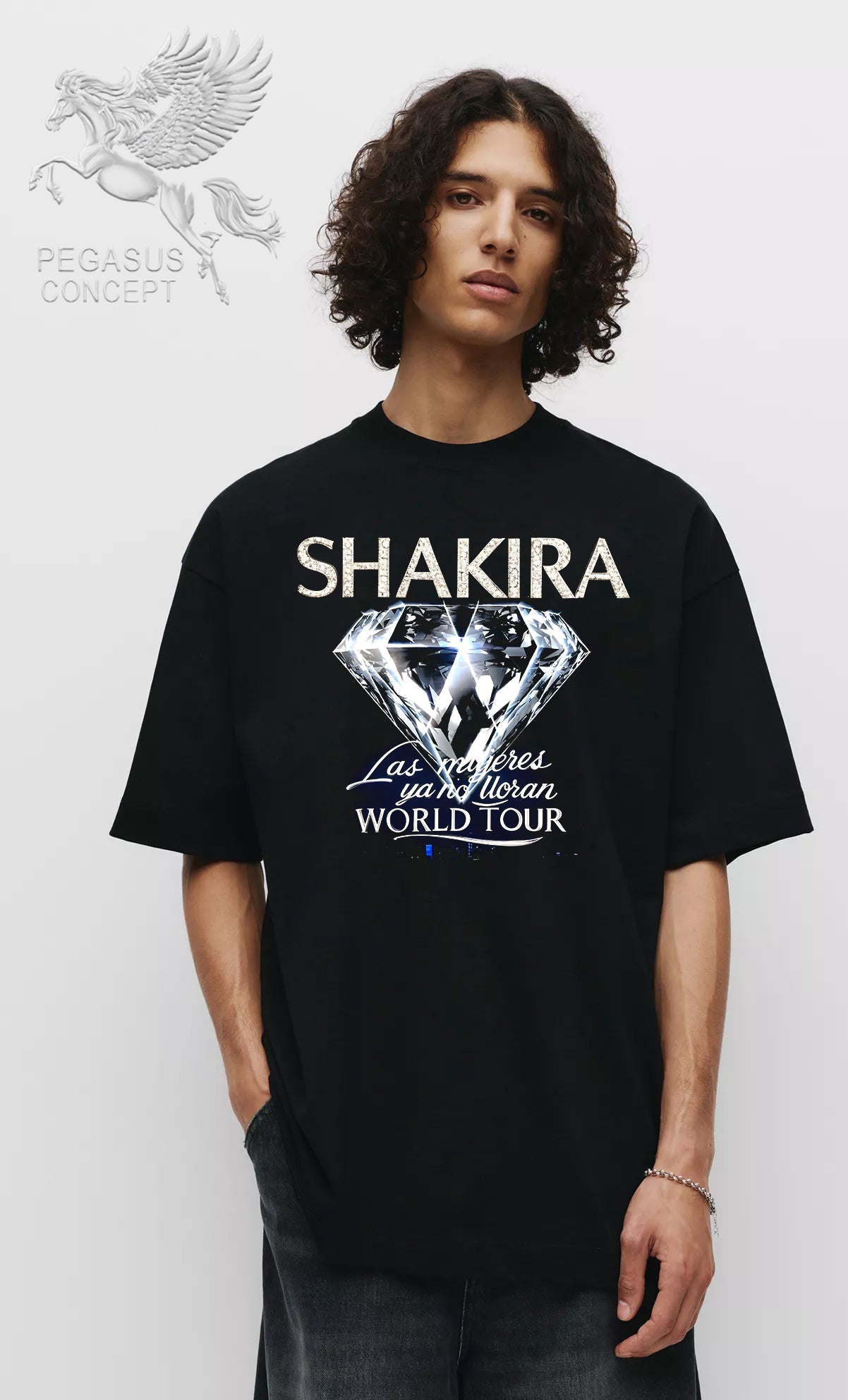 Μπλούζα μακό Premium ποιότητας σε χρώμα μαύρο με τύπωμα Shakira