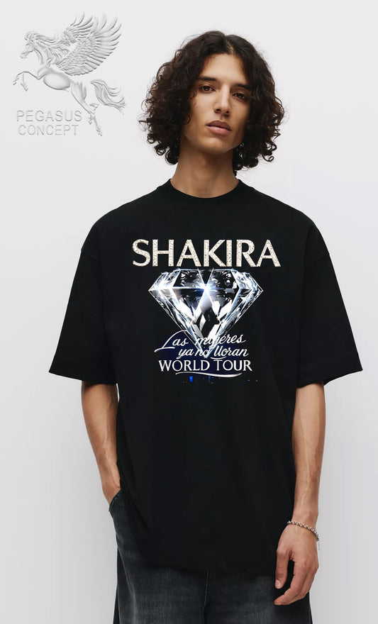 Μπλούζα μακό Premium ποιότητας σε χρώμα μαύρο με τύπωμα Shakira