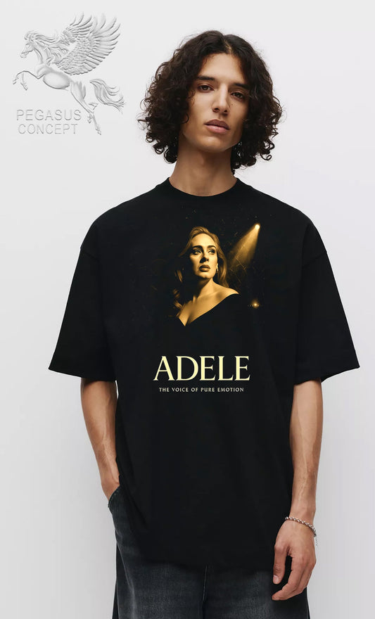 Μπλούζα μακό Premium ποιότητας σε χρώμα μαύρο με τύπωμα Adele