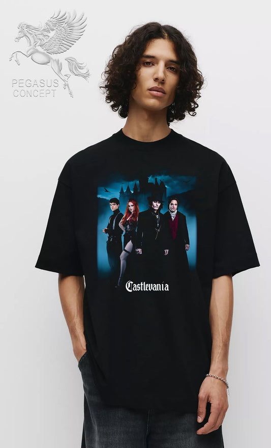 Μπλούζα μακό Premium ποιότητας σε χρώμα μαύρο με τύπωμα Castelvania