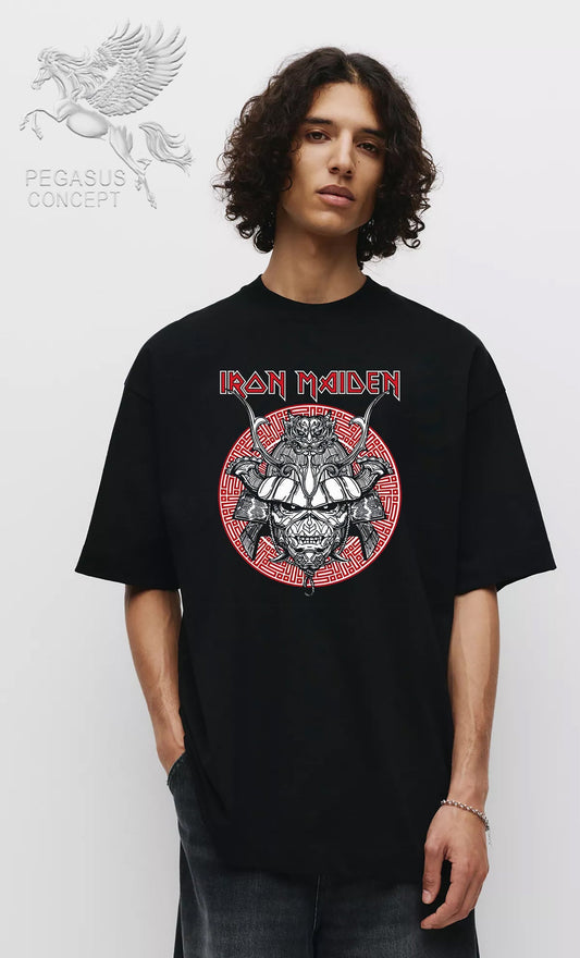 Μπλούζα μακό Premium ποιότητας σε χρώμα μαύρο με τύπωμα Iron Maiden