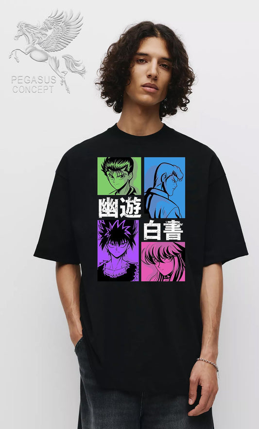 Μπλούζα μακό Premium ποιότητας σε χρώμα μαύρο με τύπωμα Anime
