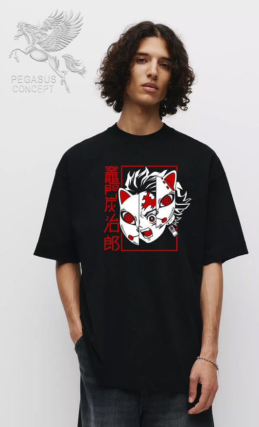 Μπλούζα μακό Premium ποιότητας σε χρώμα μαύρο με τύπωμα Anime