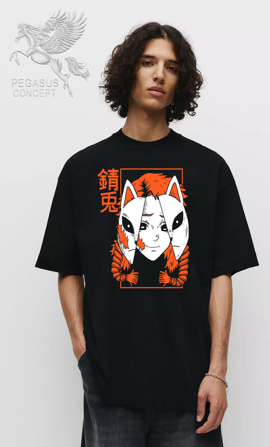 Μπλούζα μακό Premium ποιότητας σε χρώμα μαύρο με τύπωμα Anime