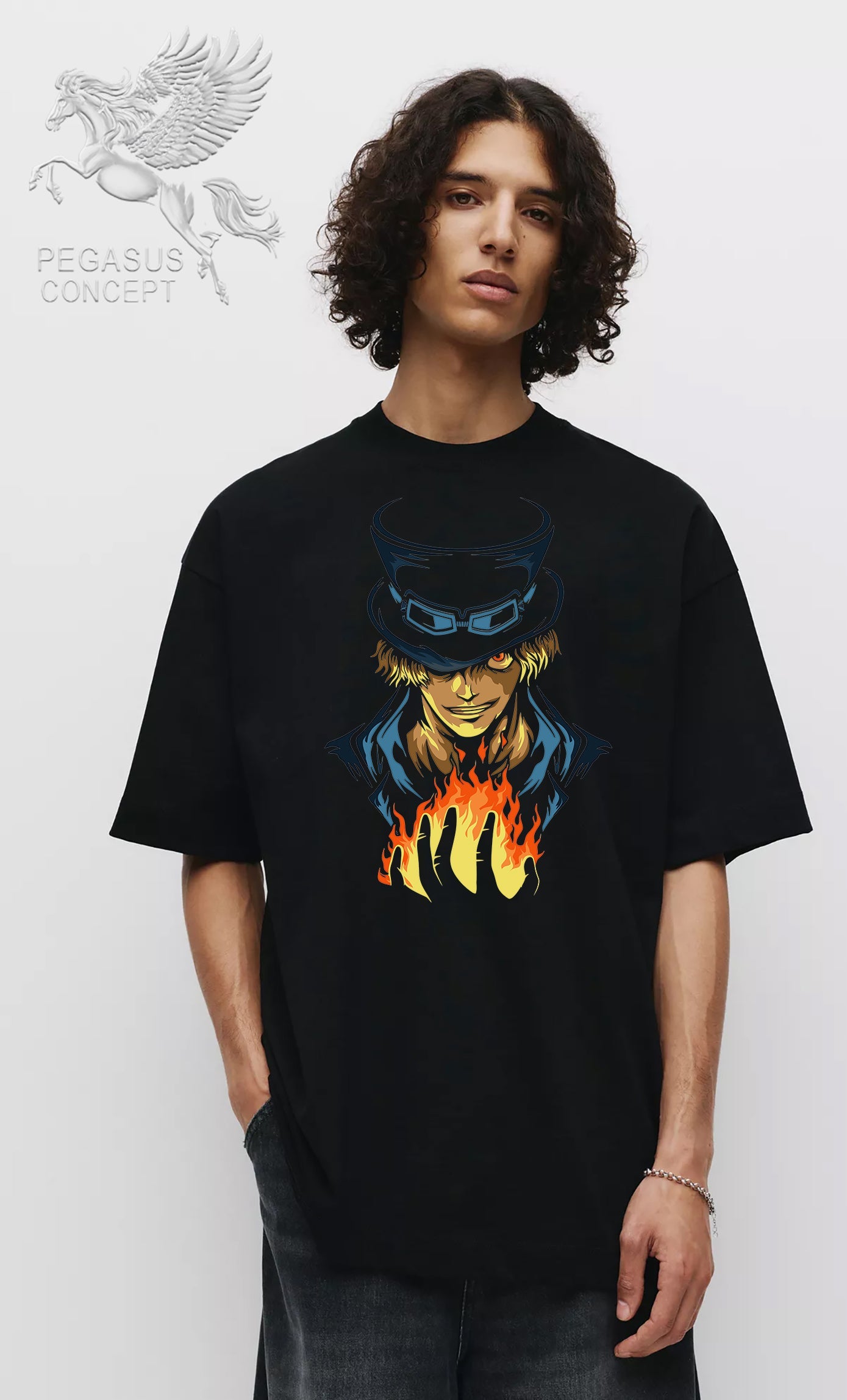 Μπλούζα μακό Premium ποιότητας σε χρώμα μαύρο με τύπωμα One Piece