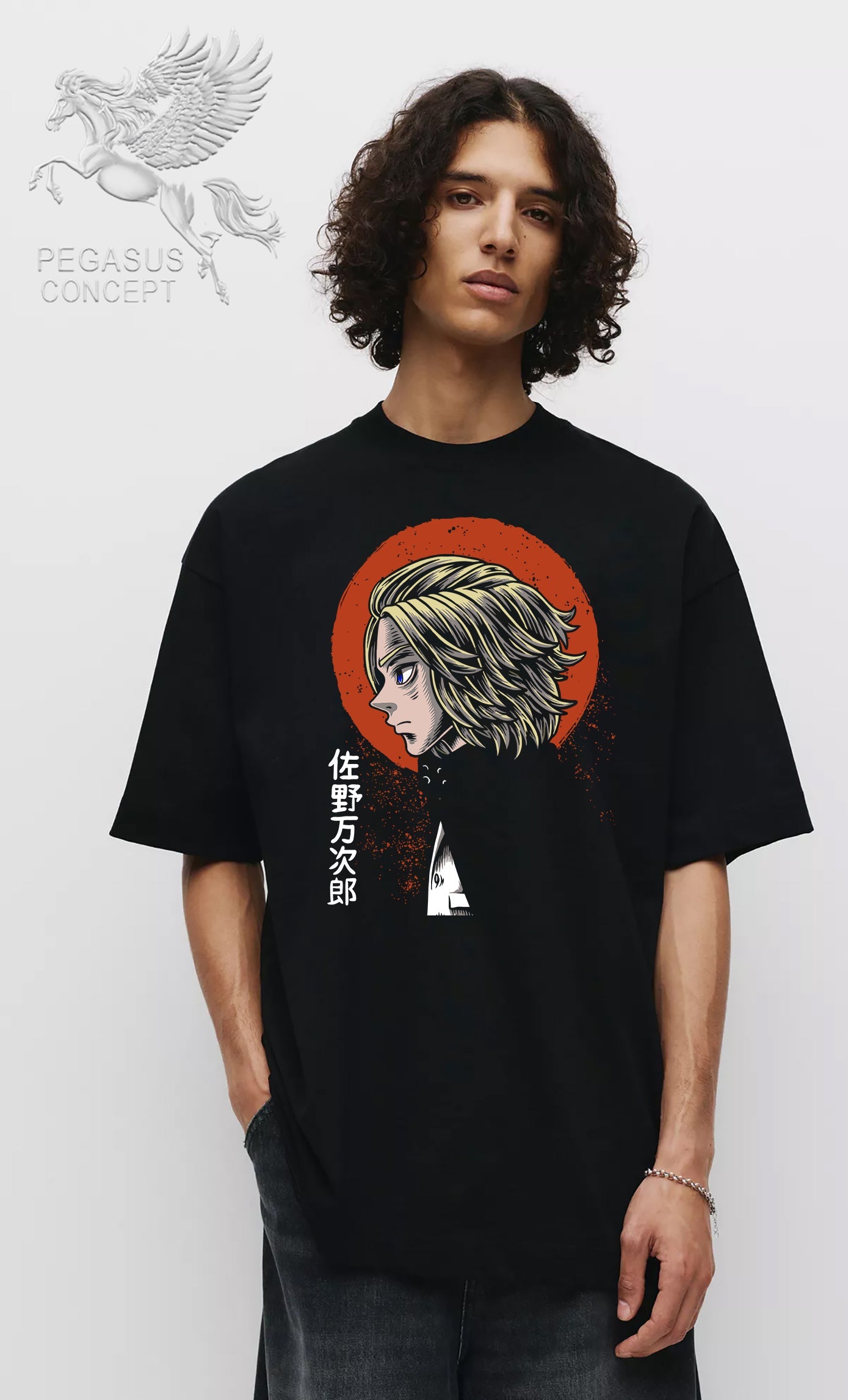 Μπλούζα μακό Premium ποιότητας σε χρώμα μαύρο με τύπωμα Anime