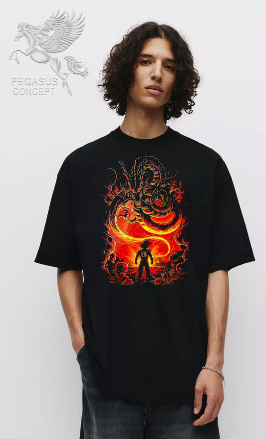 Μπλούζα μακό Premium ποιότητας σε χρώμα μαύρο με τύπωμα Dragon Ball Z