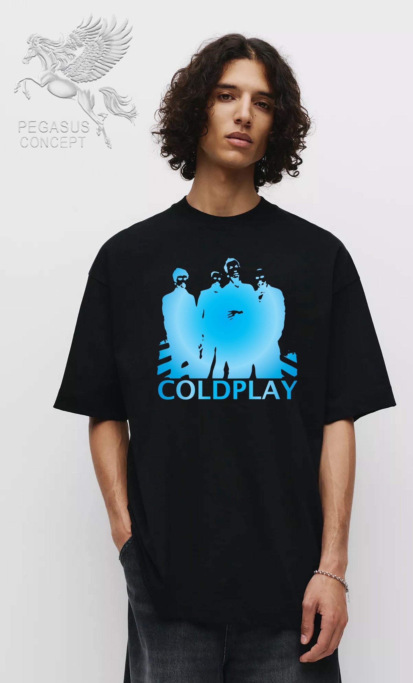Μπλούζα μακό Premium ποιότητας σε χρώμα μαύρο με τύπωμα Coldplay