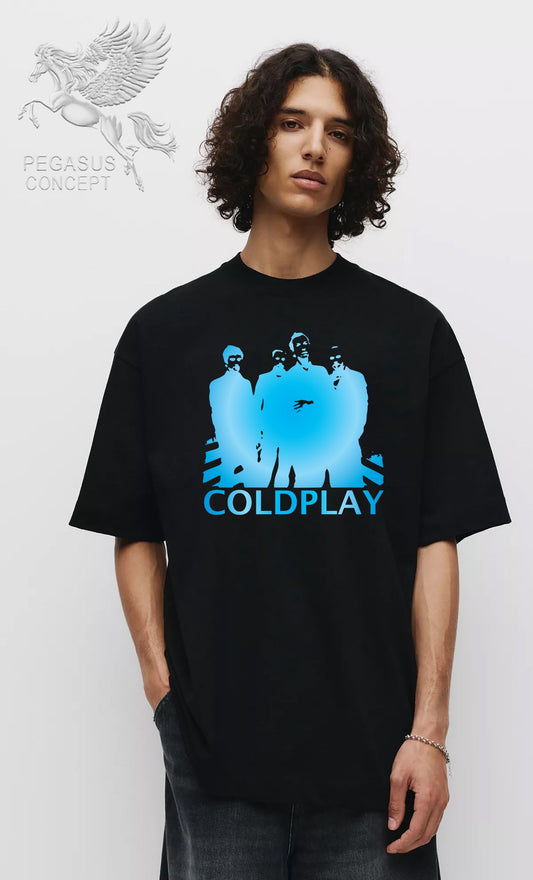 Μπλούζα μακό Premium ποιότητας σε χρώμα μαύρο με τύπωμα Coldplay