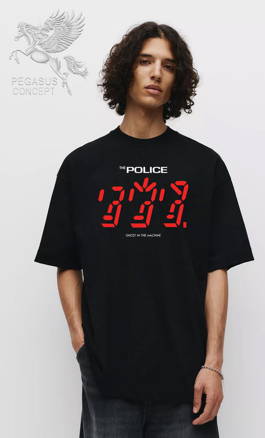 Μπλούζα μακό Premium ποιότητας σε χρώμα μαύρο με τύπωμα The Police