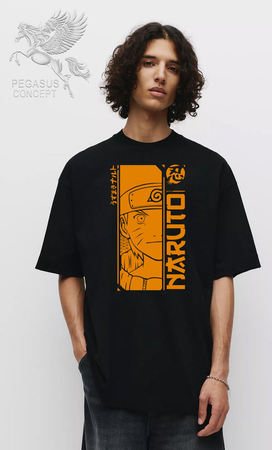 Μπλούζα μακό Premium ποιότητας σε χρώμα μαύρο με τύπωμα Naruto