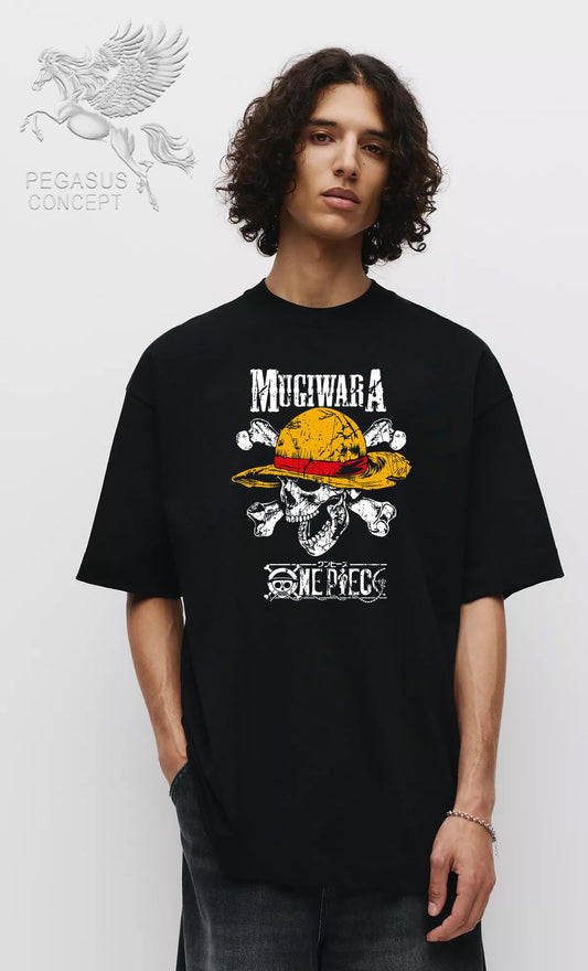 Μπλούζα μακό Premium ποιότητας σε χρώμα μαύρο με τύπωμα One Piece