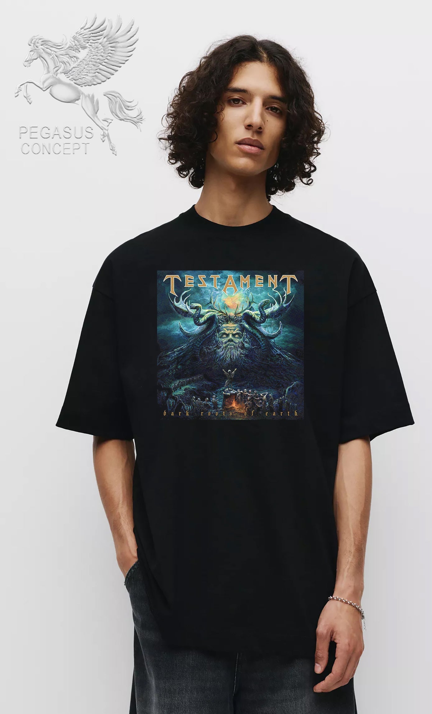Μπλούζα μακό Premium ποιότητας σε χρώμα μαύρο με τύπωμα Testament