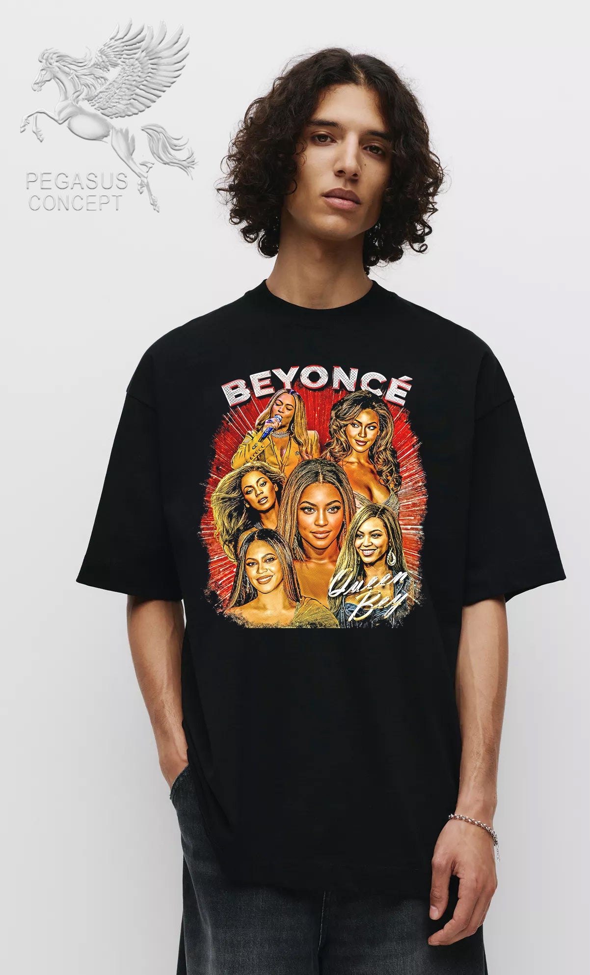Μπλούζα μακό Premium ποιότητας σε χρώμα μαύρο με τύπωμα Beyonce