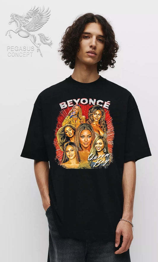 Μπλούζα μακό Premium ποιότητας σε χρώμα μαύρο με τύπωμα Beyonce