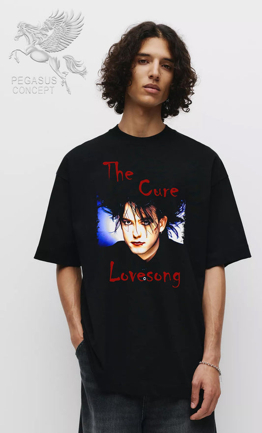 Μπλούζα μακό Premium ποιότητας σε χρώμα μαύρο με τύπωμα The Cure