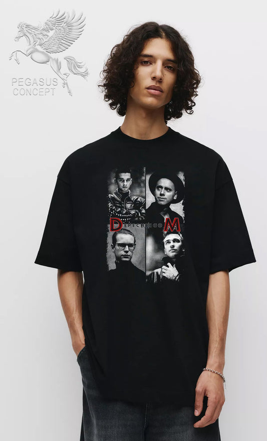Μπλούζα μακό Premium ποιότητας σε χρώμα μαύρο με τύπωμα Depeche Mode