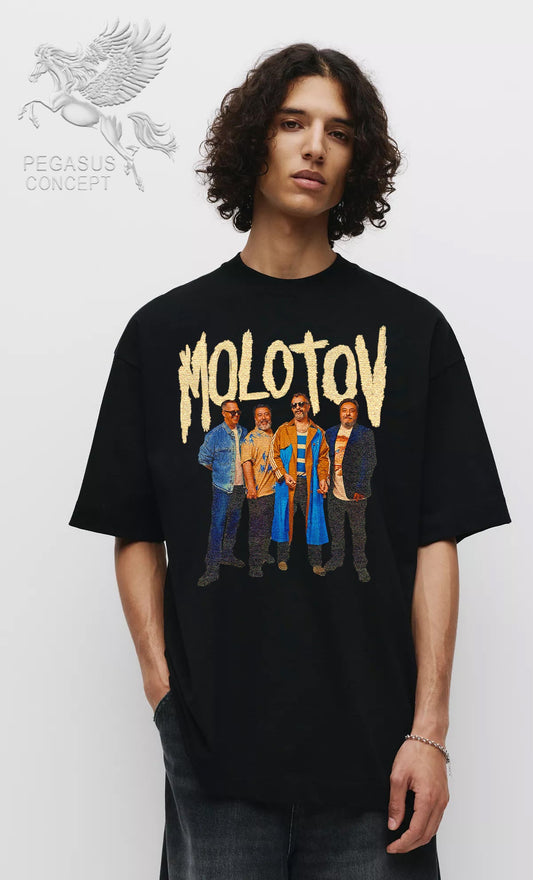 Μπλούζα μακό Premium ποιότητας σε χρώμα μαύρο με τύπωμα Molotov
