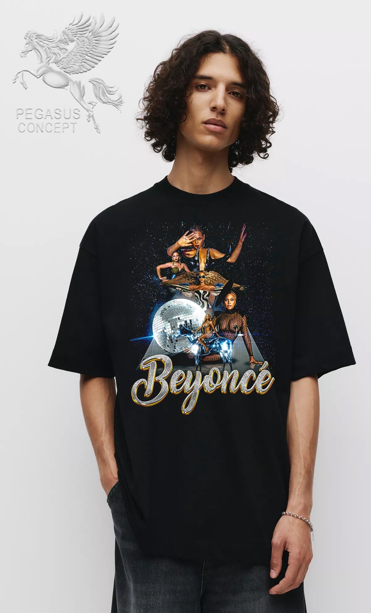 Μπλούζα μακό Premium ποιότητας σε χρώμα μαύρο με τύπωμα Beyonce