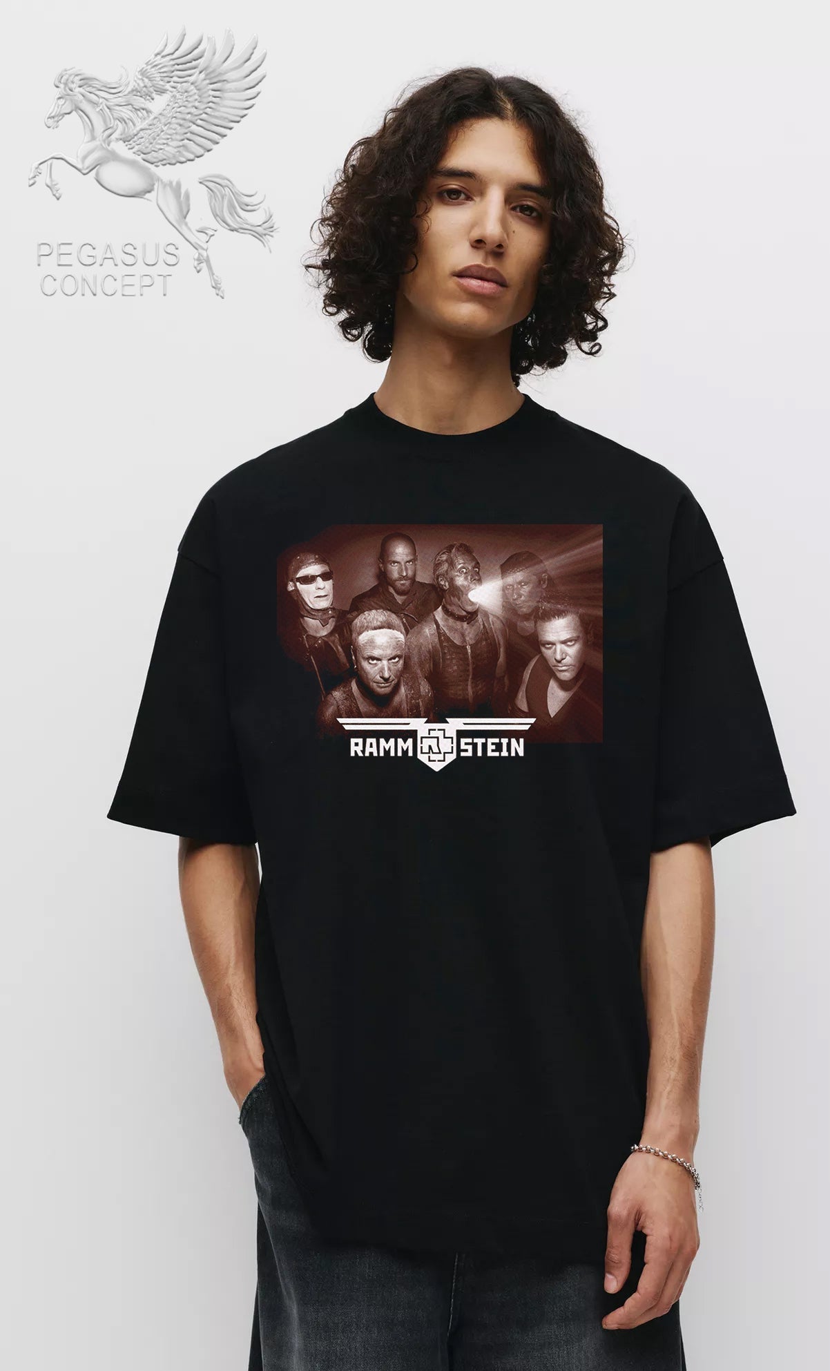 Μπλούζα μακό Premium ποιότητας σε χρώμα μαύρο με τύπωμα Rammstein
