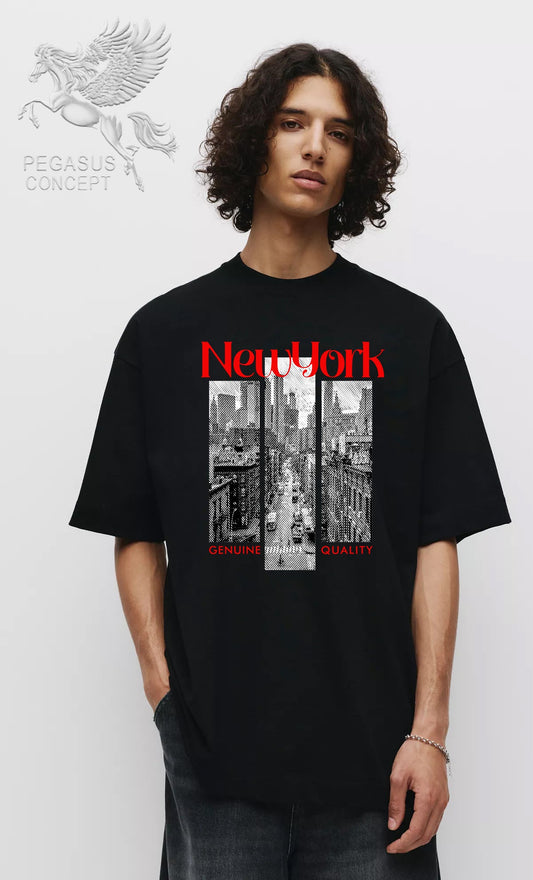 Μπλούζα μακό Premium ποιότητας σε χρώμα μαύρο με τύπωμα Urban New York