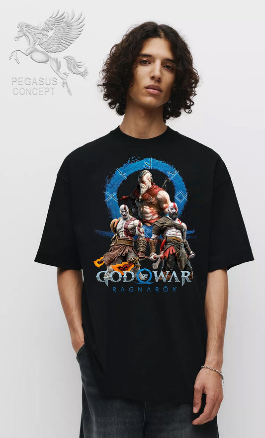 Μπλούζα μακό Premium ποιότητας σε χρώμα μαύρο με τύπωμα God of War