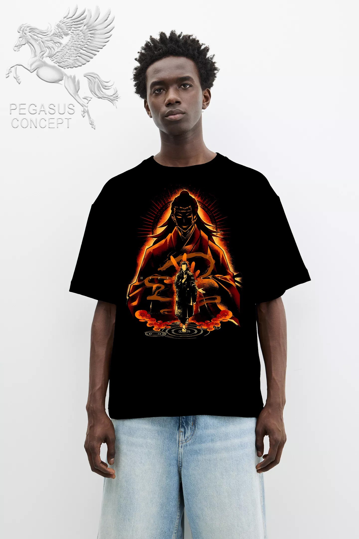 Μπλούζα μακό Premium ποιότητας σε χρώμα μαύρο με τύπωμα Anime