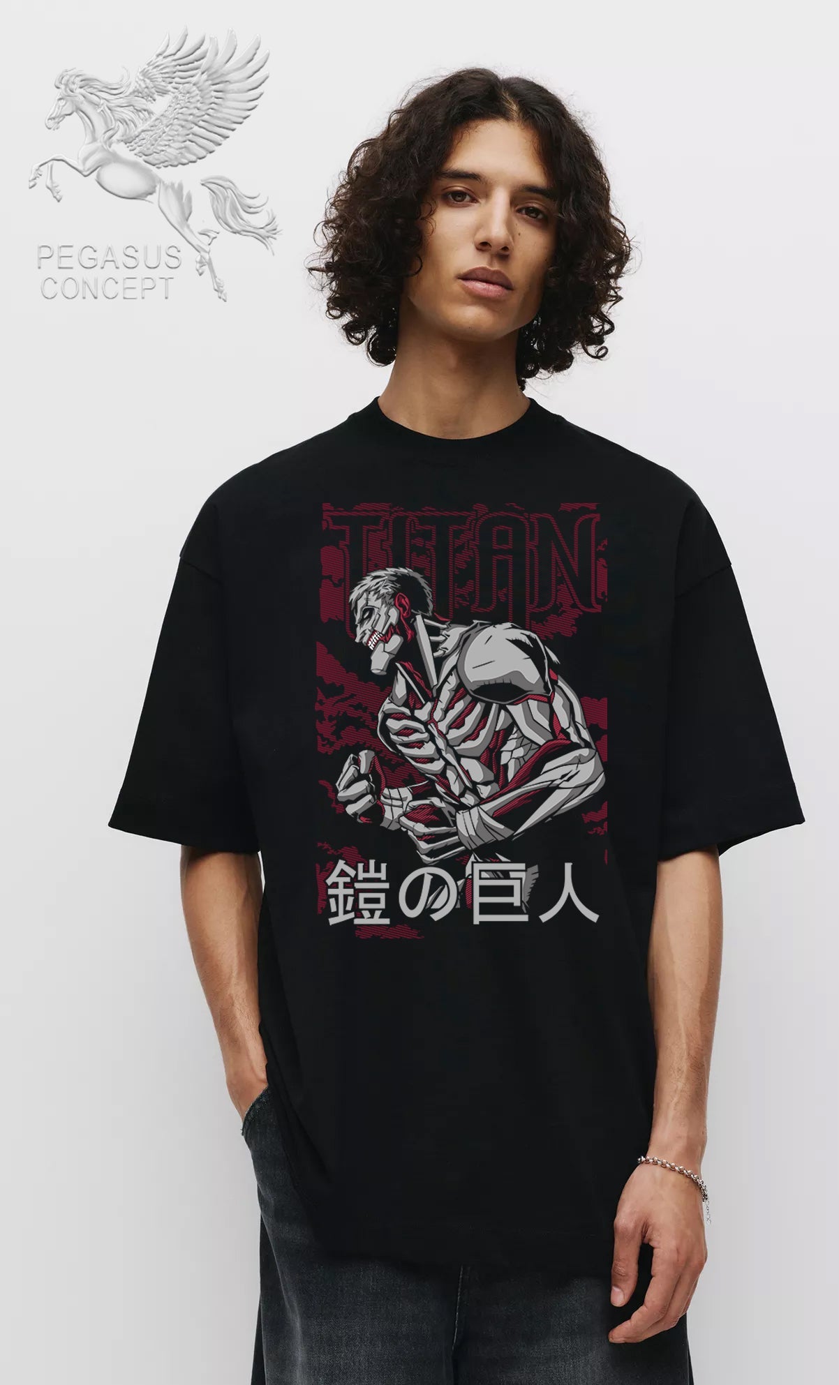 Μπλούζα μακό Premium ποιότητας σε χρώμα μαύρο με τύπωμα Attack on Titan