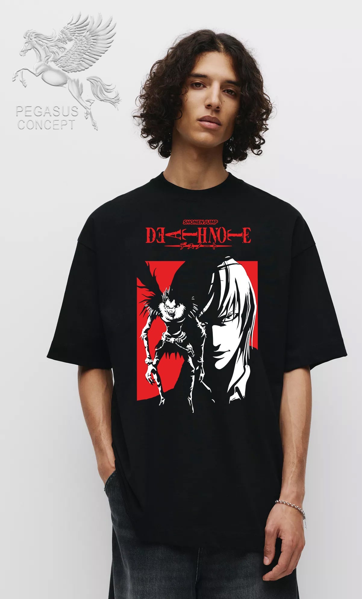 Μπλούζα μακό Premium ποιότητας σε χρώμα μαύρο με τύπωμα Death Note