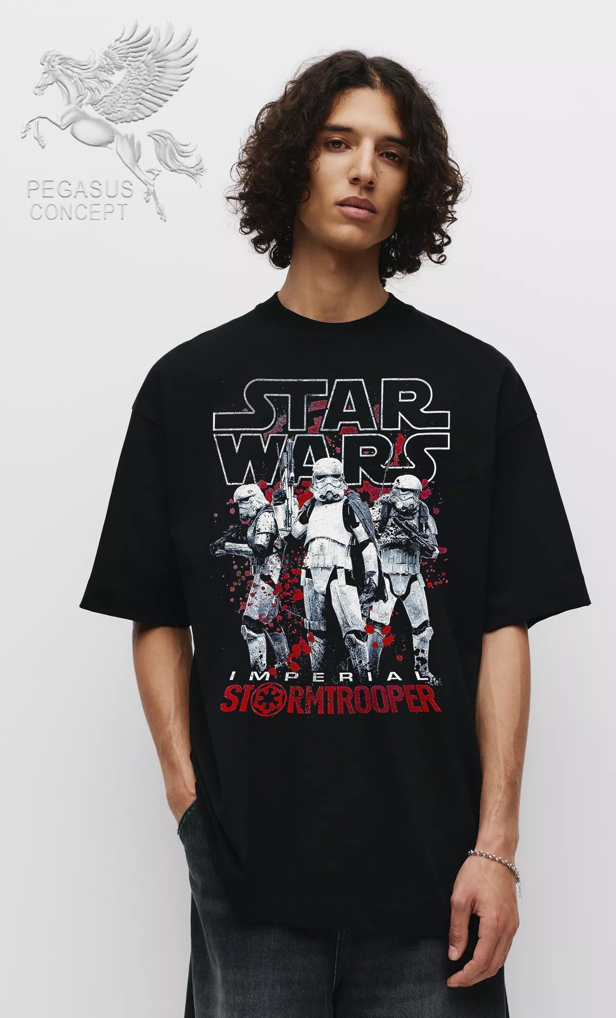 Μπλούζα μακό Premium ποιότητας σε χρώμα μαύρο με τύπωμα Star Wars Storm Trooper