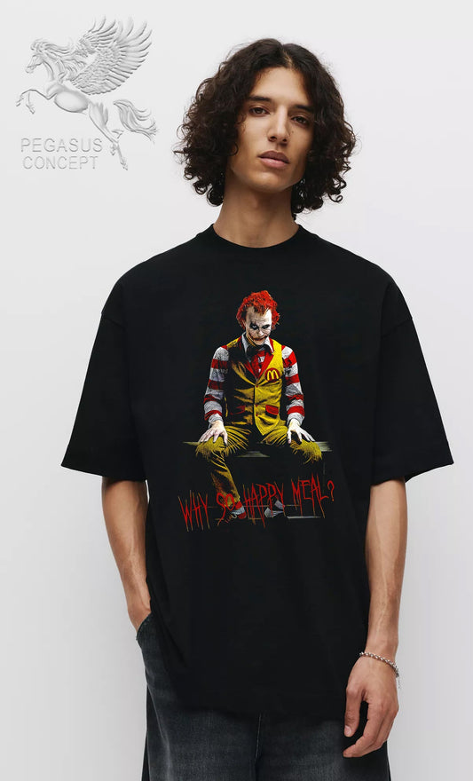 Μπλούζα μακό Premium ποιότητας σε χρώμα μαύρο με τύπωμα Joker