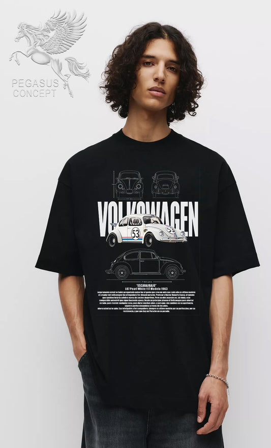 Μπλούζα μακό Premium ποιότητας σε χρώμα μαύρο με τύπωμα VW Beatle