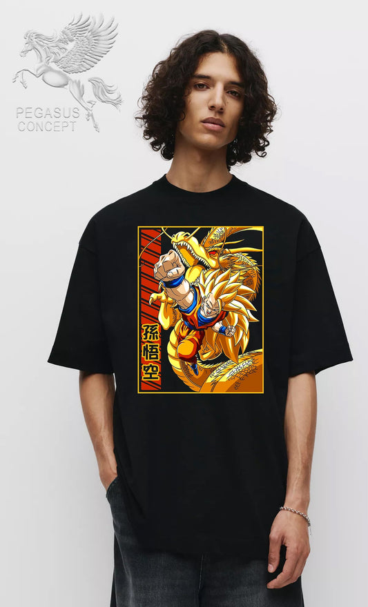 Μπλούζα μακό Premium ποιότητας σε χρώμα μαύρο με τύπωμα Dragon Ball Z