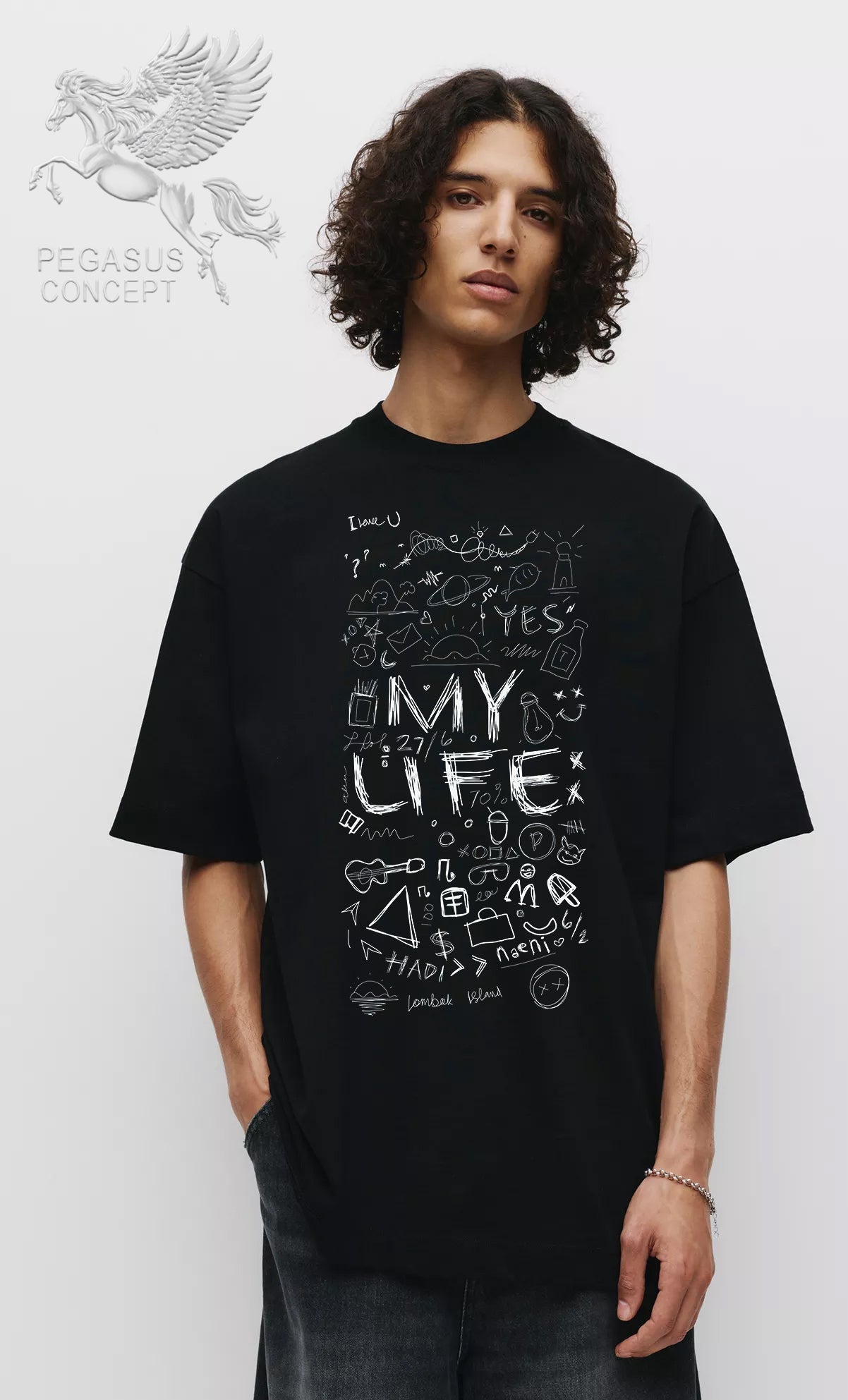 Μπλούζα μακό Premium ποιότητας σε χρώμα μαύρο με τύπωμα Urban My life